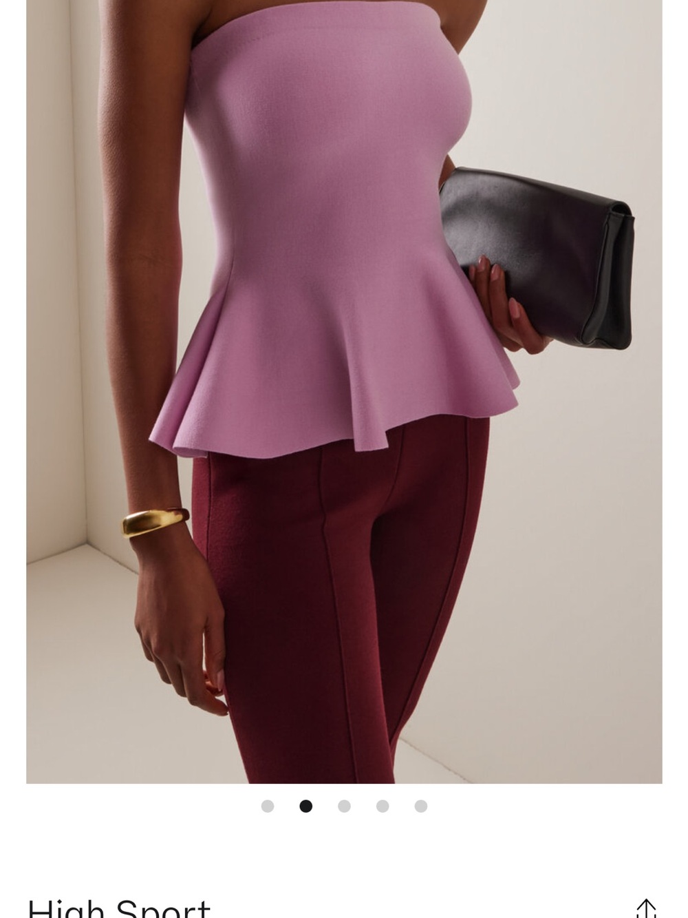 NWT High Sport Strapless Peplum Top - Picture 6 of 8